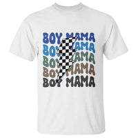 Funny Boy Mama T Shirt Mother's Day Checkered Lightning Bolt