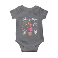 Mama Christian Religious Baby Onesie She Is Mom Mother's Day Jesus Flowers Bow