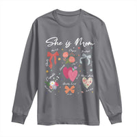 Mama Christian Religious Long Sleeve Shirt She Is Mom Mother's Day Jesus Flowers Bow