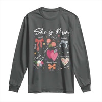 Mama Christian Religious Long Sleeve Shirt She Is Mom Mother's Day Jesus Flowers Bow