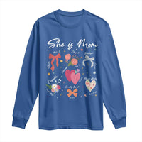 Mama Christian Religious Long Sleeve Shirt She Is Mom Mother's Day Jesus Flowers Bow