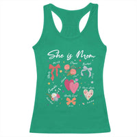 Mama Christian Religious Racerback Tank Top She Is Mom Mother's Day Jesus Flowers Bow
