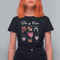 Mama Christian Religious T Shirt For Women She Is Mom Mother's Day Jesus Flowers Bow