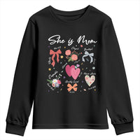 Mama Christian Religious Youth Sweatshirt She Is Mom Mother's Day Jesus Flowers Bow