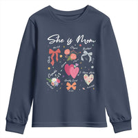 Mama Christian Religious Youth Sweatshirt She Is Mom Mother's Day Jesus Flowers Bow