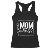 Funny Wife Mom Boss Racerback Tank Top Motherhood Mother's Day