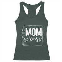 Funny Wife Mom Boss Racerback Tank Top Motherhood Mother's Day