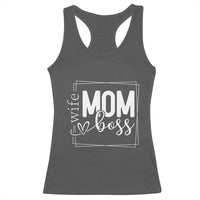 Funny Wife Mom Boss Racerback Tank Top Motherhood Mother's Day