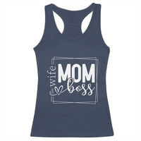 Funny Wife Mom Boss Racerback Tank Top Motherhood Mother's Day
