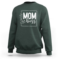 Funny Wife Mom Boss Sweatshirt Motherhood Mother's Day
