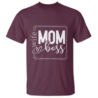 Funny Wife Mom Boss T Shirt Motherhood Mother's Day