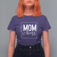 Funny Wife Mom Boss T Shirt For Women Motherhood Mother's Day