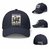 Defend Your Local Public Library Baseball Cap Knight Cat for Fantasy Book Lovers