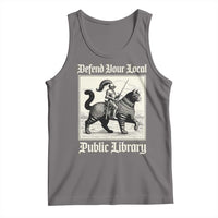 Defend Your Local Public Library Tank Top Knight Cat for Fantasy Book Lovers