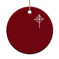 Christian Religious Jesus Shirt with Cross Logo Graphic Ceramic Ornament