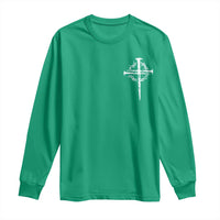 Christian Religious Jesus Shirt with Cross Logo Graphic Long Sleeve Shirt
