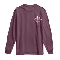 Christian Religious Jesus Shirt with Cross Logo Graphic Long Sleeve Shirt