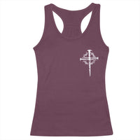 Christian Religious Jesus Shirt with Cross Logo Graphic Racerback Tank Top