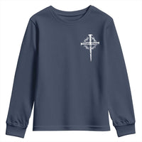 Christian Religious Jesus Shirt with Cross Logo Graphic Youth Sweatshirt