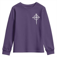 Christian Religious Jesus Shirt with Cross Logo Graphic Youth Sweatshirt