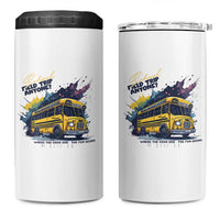 School Field Trip Anyone 4 in 1 Can Cooler Tumbler School Bus Teacher - Wonder Print Shop