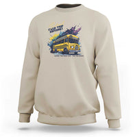 School Field Trip Anyone Sweatshirt School Bus Teacher - Wonder Print Shop