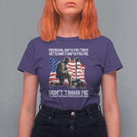 Memorial Day Is For Them Veteran's Day Is For Me T Shirt For Women Decoration Day American Flag - Wonder Print Shop