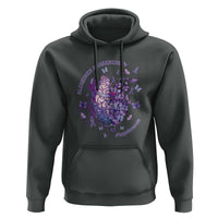 Alzheimer Supporter Hoodie Alzheimer Awareness Hope For A Cure Flower - Wonder Print Shop