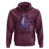 Alzheimer Supporter Hoodie Alzheimer Awareness Hope For A Cure Flower - Wonder Print Shop