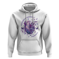 Alzheimer Supporter Hoodie Alzheimer Awareness Hope For A Cure Flower - Wonder Print Shop