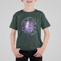 Alzheimer Supporter T Shirt For Kid Alzheimer Awareness Hope For A Cure Flower - Wonder Print Shop