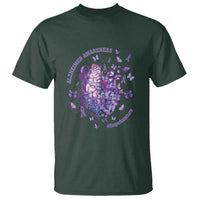 Alzheimer Supporter T Shirt Alzheimer Awareness Hope For A Cure Flower - Wonder Print Shop