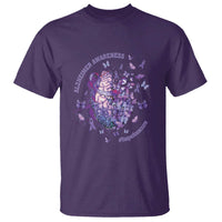 Alzheimer Supporter T Shirt Alzheimer Awareness Hope For A Cure Flower - Wonder Print Shop