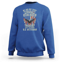 Memorial Day Sweatshirt Honor And Remeber Eagle - Wonder Print Shop