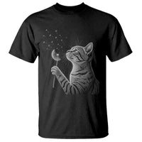 Cat Blowing Dandelion T Shirt Kitten Making A Wish Nature Art