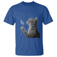 Cat Blowing Dandelion T Shirt Kitten Making A Wish Nature Art