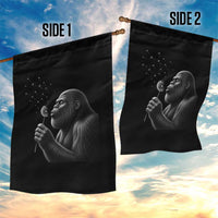 Bigfoot Blowing Dandelion Garden Flag Funny Sasquatch Making A Wish