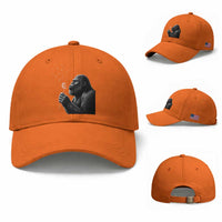 Bigfoot Blowing Dandelion Baseball Cap Funny Sasquatch Making A Wish