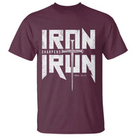 Iron Sharpens Iron T Shirt Christian Bible Scripture Gym Workout