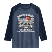 Omaha Beach D Day Raglan Shirt 82nd Anniversary Honor History Normandy WWII