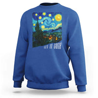 Let It Gogh Funny Vincent Van Gogh Sweatshirt Starry Night Design Art Lover