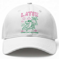 Later Gator School's Out for Summer Baseball Cap Funny Last Day of School
