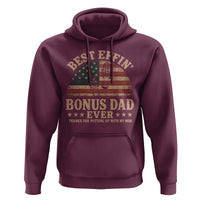 Best Effin Bonus Dad Ever Hoodie Step Dad American Flag Father's Day Gifts
