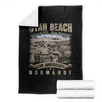 Utah Beach D Day Throw Blanket 82nd Anniversary Honor History Normandy WWII