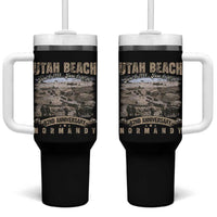 Utah Beach D Day Tumbler With Handle 82nd Anniversary Honor History Normandy WWII