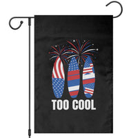 Surfing Lover Garden Flag Surfboard 4th Of July Patriotic USA Flag Fireworks