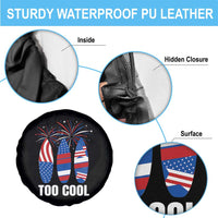 Surfing Lover Spare Tire Cover Surfboard 4th Of July Patriotic USA Flag Fireworks