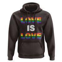 LGBTQ Hoodie Love Is Love Rainbow Gay Pride Queer - Wonder Print Shop