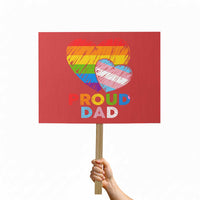 Funny Proud Dad LGBTQ Protest Sign LGBT Transgender Flag Heart Fathers Day - Wonder Print Shop