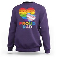 Funny Proud Dad LGBTQ Sweatshirt LGBT Transgender Flag Heart Fathers Day